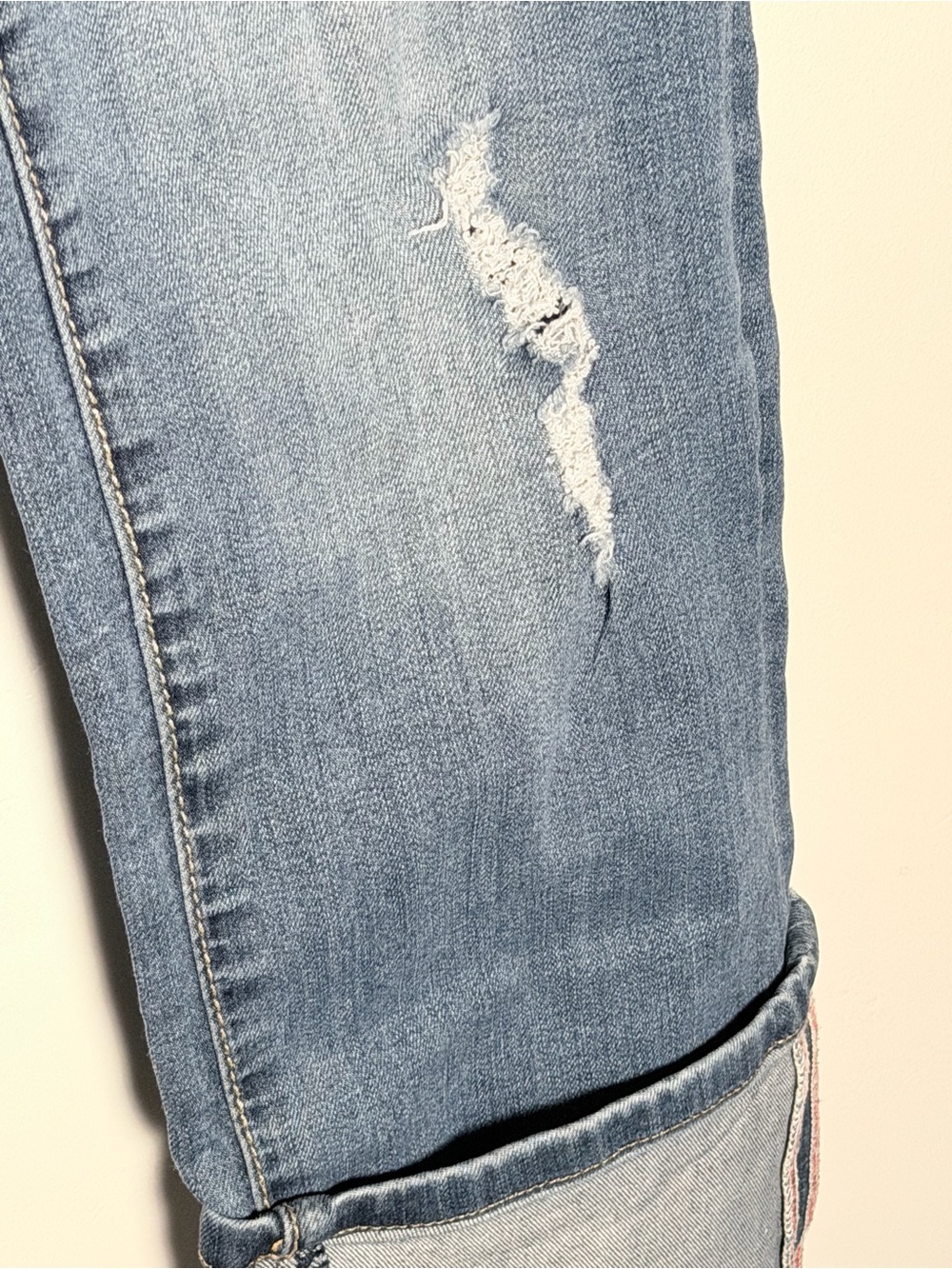 Earl Jeans Light Blue Cuffed Women's Jeans - Picture 6 of 11